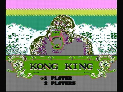 Kong King title screen with wrong colours