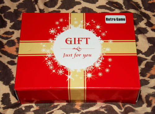 Generic "gift just for you" box with "Retro Game" label